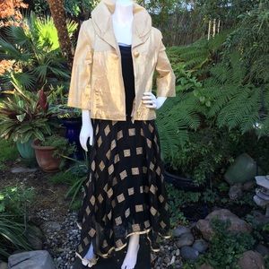 Holiday-ish Black & Gold Full Maxi Skirt